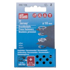 Prym NF-Nachfüllp. für 390107 MS Zackenring 10 mm silberfarbig 