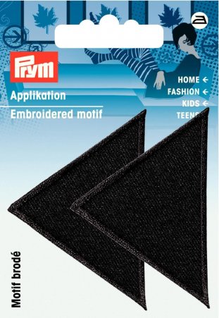 Prym Applikation Dreiecke groß schwarz 