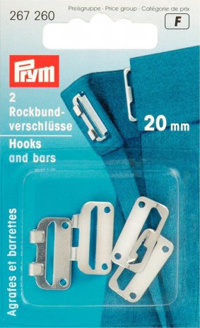 Prym Rockbundverschlüsse ST 20 mm silberfarbig 