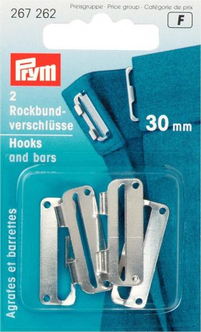 Prym Rockbundverschlüsse ST 30 mm silberfarbig 