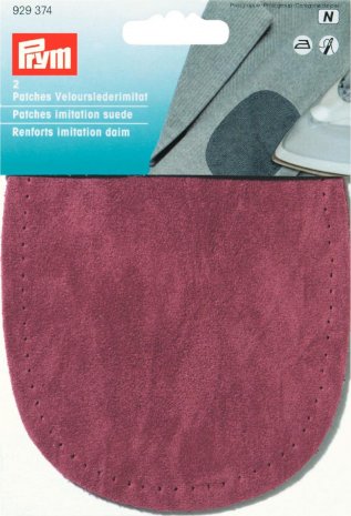 Prym Patches Velourslederimitat (bügeln) 10 x 14 cm dunkelrot 