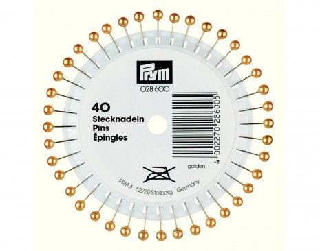 Prym Perlkopf-Stecknadeln 0,58 x 40 mm goldfarbig 