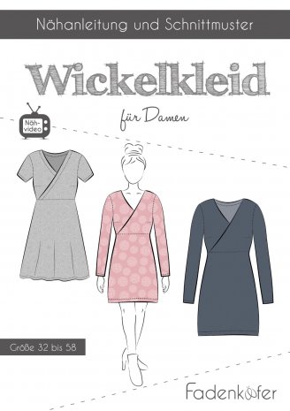 fadenkäfer Damen Wickelkleid Gr. 32-58 