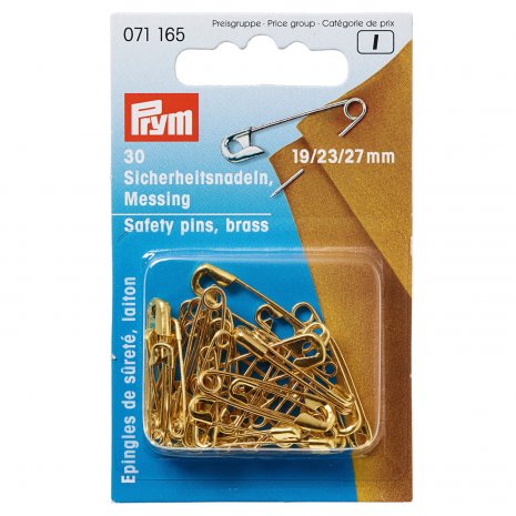 Prym Sicherheitsnadeln MS 19/23/27 mm goldfarbig 