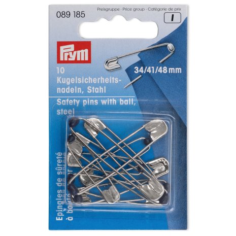 Prym Kugel-Sicherheitsnadeln ST 34/41/48 mm silberfarbig 