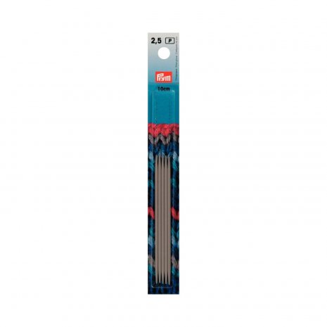 Prym Strumpfstricknadeln ALU 10 cm 2,50 mm grau NML 