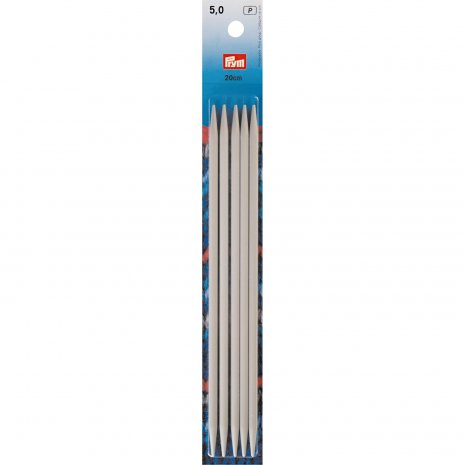 Prym Strumpfstricknadeln ALU 20 cm 5,00 mm grau 