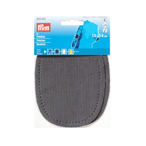 Prym Patches Cord (bügeln) 10 x 14 cm grau 