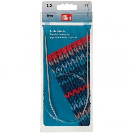 Prym Rundstricknadeln ALU 80 cm 2,00 mm grau 