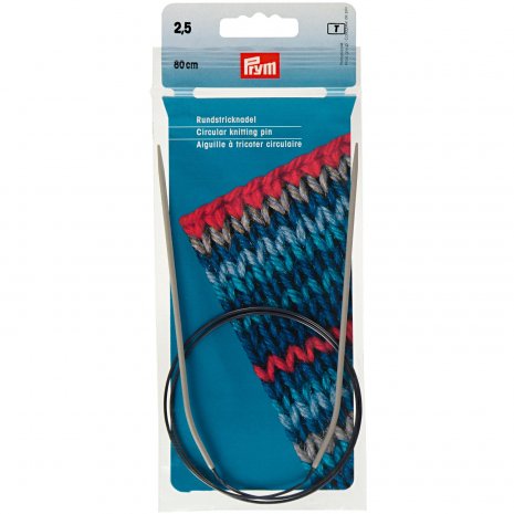 Prym Rundstricknadeln ALU 80 cm 2,50 mm grau 