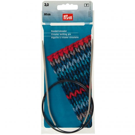 Prym Rundstricknadeln ALU 80 cm 3,00 mm grau 