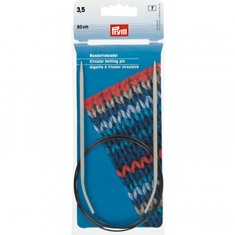 Prym Rundstricknadeln ALU 80 cm 3,50 mm grau 