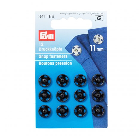 Prym Annäh-Druckknöpfe MS 11 mm schwarz 