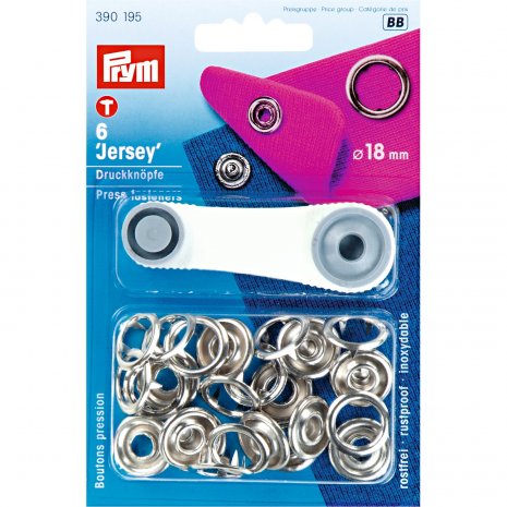 Prym NF-Druckknopf Jersey MS 18 mm silberfarbig 