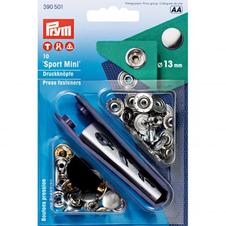 Prym NF-Druckknopf Sport Mini MS 13 mm silberfarbig 