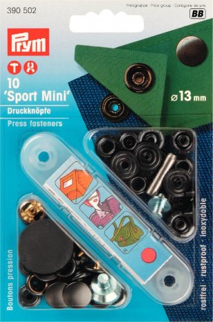 Prym NF-Druckknopf Sport Mini MS 13 mm brüniert 