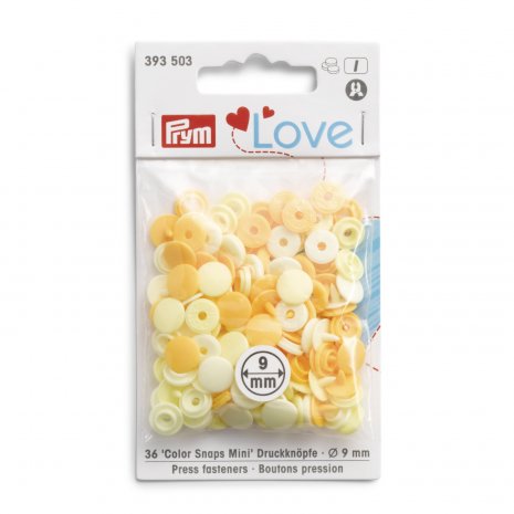 Prym Prym Love Color Snaps Mini Mischpackung hellgelb 