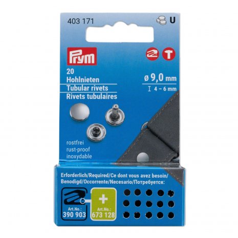 Prym Hohlnieten MS 4-6mm Klemmbereich si-fb 