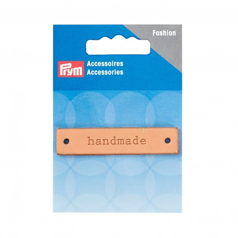 Prym Handmade Label Leder natur rechteckig 
