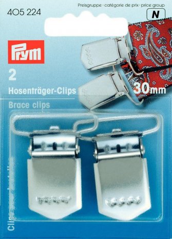 Prym Hosenträger-Clips ST 30 mm silberfarbig 