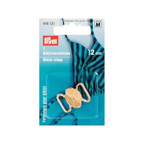 Prym Bikini- und Gürtelverschluss MET 12 mm goldfarbig 