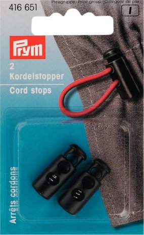 Prym Kordelstopper klein KST 2-Loch schwarz 