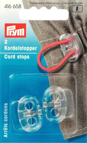 Prym Kordelstopper KST 2-Loch transparent 