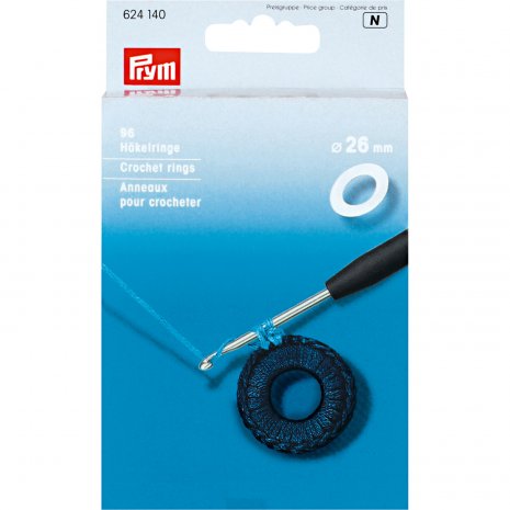 Prym Häkelringe flach KST 26 mm weiss 