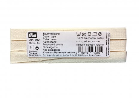 Prym Baumwollband 10 mm rohweiß 
