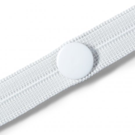 Prym Knopfloch-Elastic mit 3 Knöpfen 12 mm weiß 