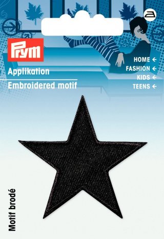 Prym Applikation Sterne schwarz 