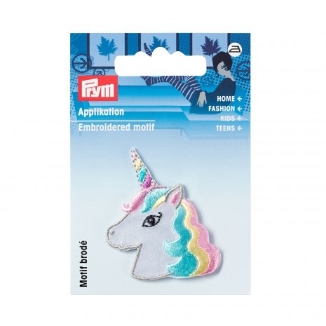 Prym Applikation Einhorn Kopf pastell 