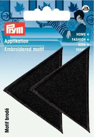 Prym Applikation Dreiecke groß schwarz 