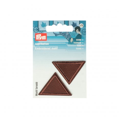 Prym Applikation Dreiecke Lederimitat braun  NML 
