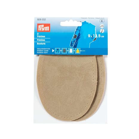 Prym Patches Velourslederimitat (bügeln) 9x13,5cm stein 