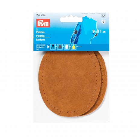 Prym Patches Veloursleder (nähen) 9 x 11 cm braun NML 