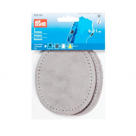 Prym Patches Veloursleder (nähen) 9 x 11 cm grau  NML 