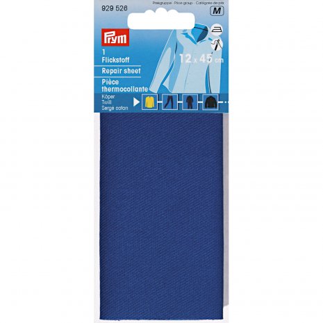 Prym Flickstoff Köper (bügeln) 12 x 45 cm royalblau 