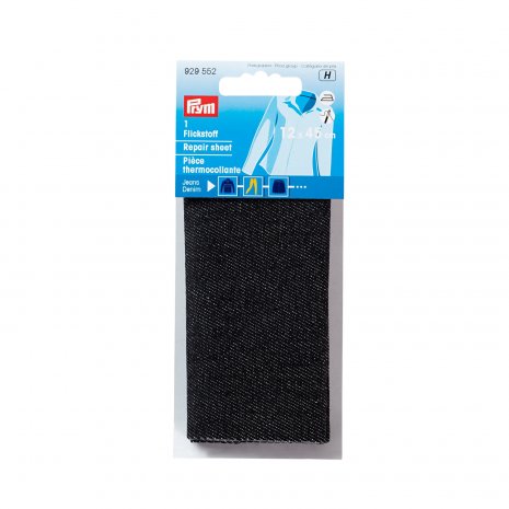 Prym Flickstoff Jeans (bügeln) 12 x 45 cm schwarz 