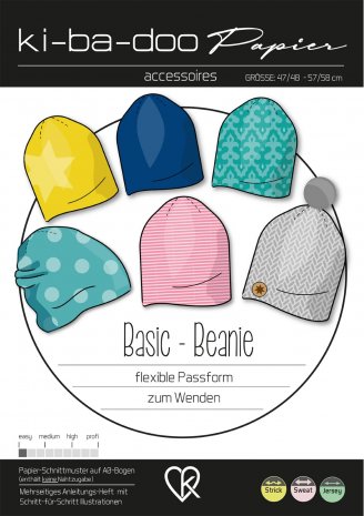 ki-ba-doo Kinder Basic Beanie Mütze Gr. 47/48-57/58 