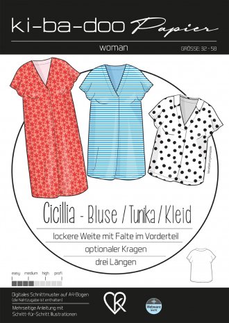 ki-ba-doo Damen Bluse/Tunika/Kleid Cicillia Gr. 32-58 
