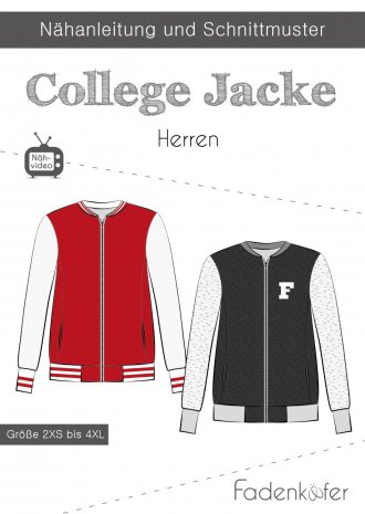 fadenkäfer Herren Collegejacke Gr. 2XS-4XL 