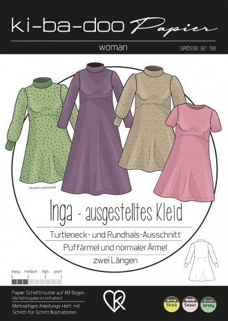 ki-ba-doo Damen Kleid Inga Gr. 32-58 