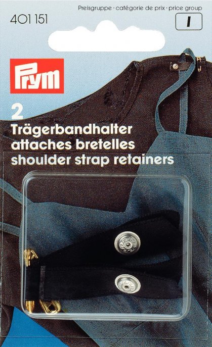 Prym Trägerbandhalter mit Sicherheitsnadel schwarz NML 