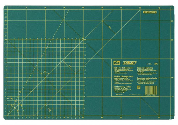 Prym Schneidematte cm/inch-Einteilung 45 x 30 cm 