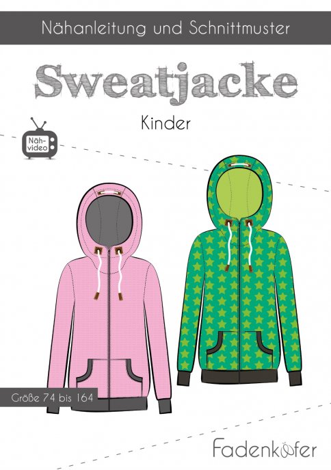 fadenkäfer Kinder Sweatjacke Gr. 74-164 