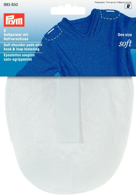 Prym Schulterpolster soft NML Haftverschluss PA weiss 