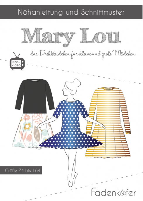 fadenkäfer Kinder Kleid Mary Lou Gr. 74-164 