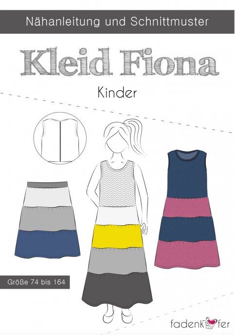 fadenkäfer Kinder Kleid Fiona Gr. 74-164 