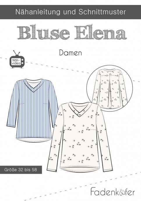 fadenkäfer Damen Bluse Elena Gr. 32-58 